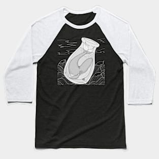 Whale in a bottle Baseball T-Shirt